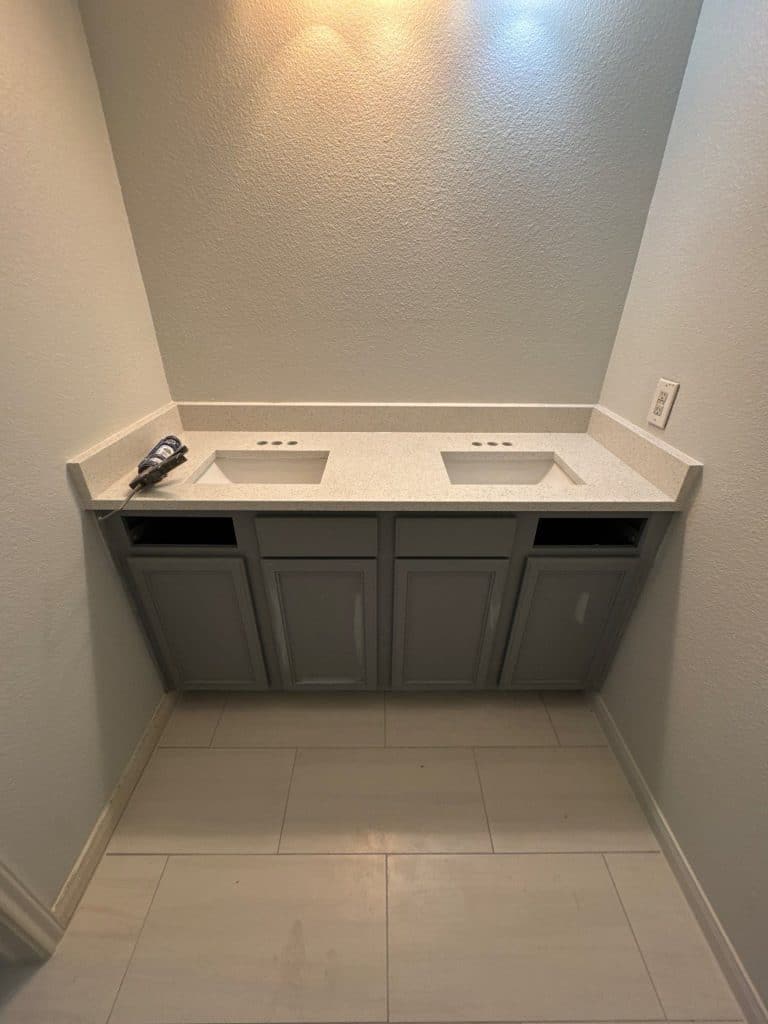 Bathroom tub restored by the sci team