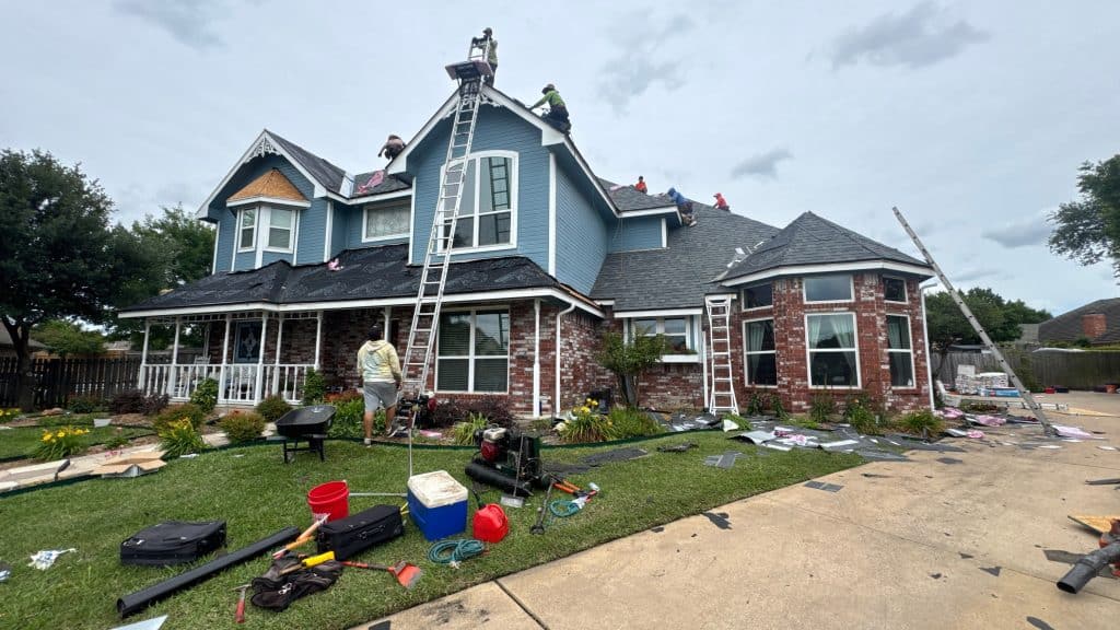roofing company Princeton TX Interior drywall and paint restoration completed by a roofing company Princeton TX
